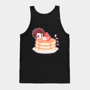 Chibi Tanjiro Pancake Kimetsu Tank Top